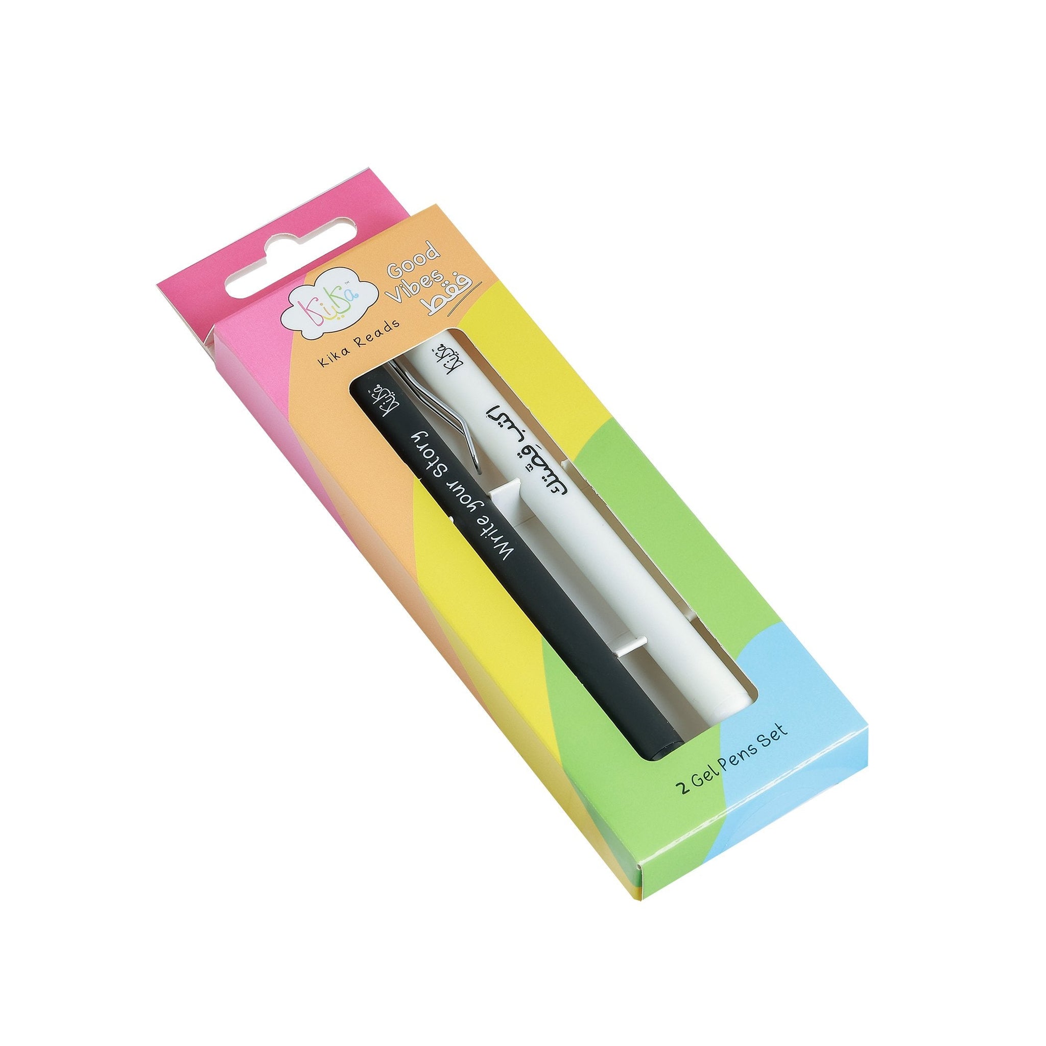 Write your QISSA! – 2-Pack White & Black (Black ink) Gel Pens