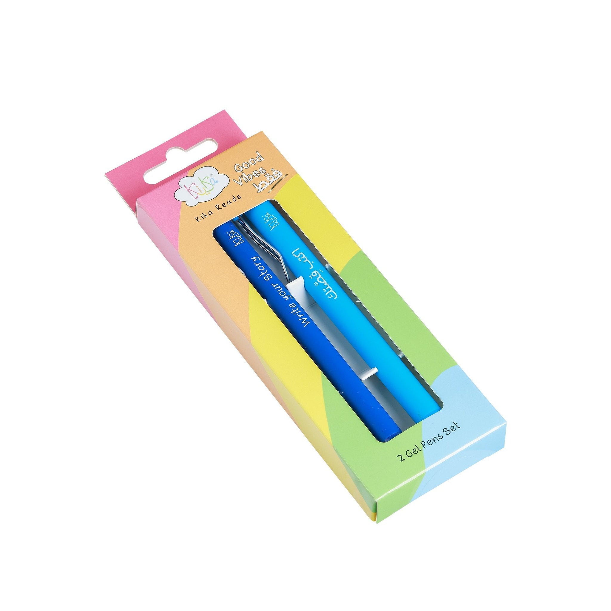 Write your QISSA! – 2-Pack Blue & Light Blue (Black ink) Gel Pens