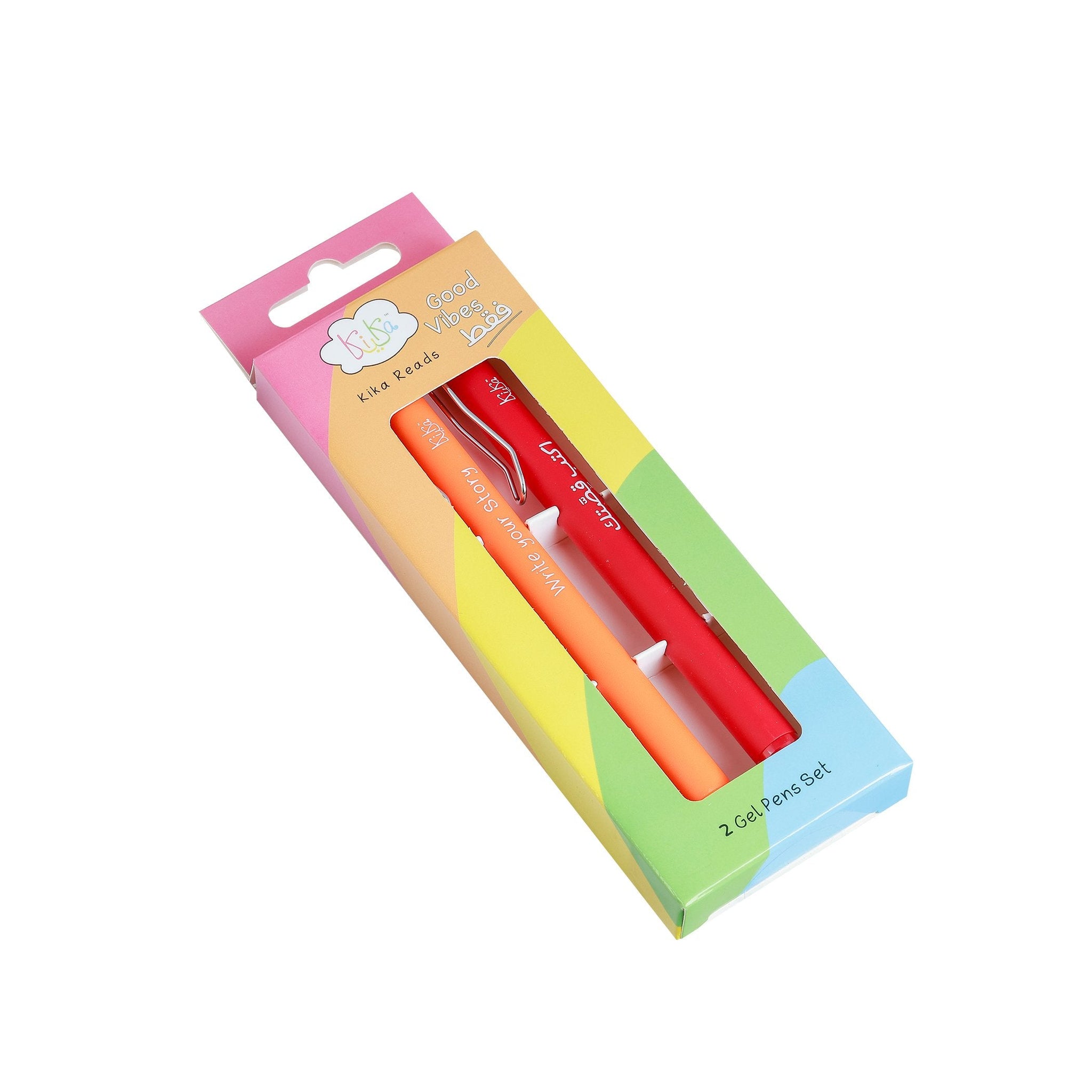 Write your QISSA! – 2-Pack Red & Orange (Black ink) Gel Pens