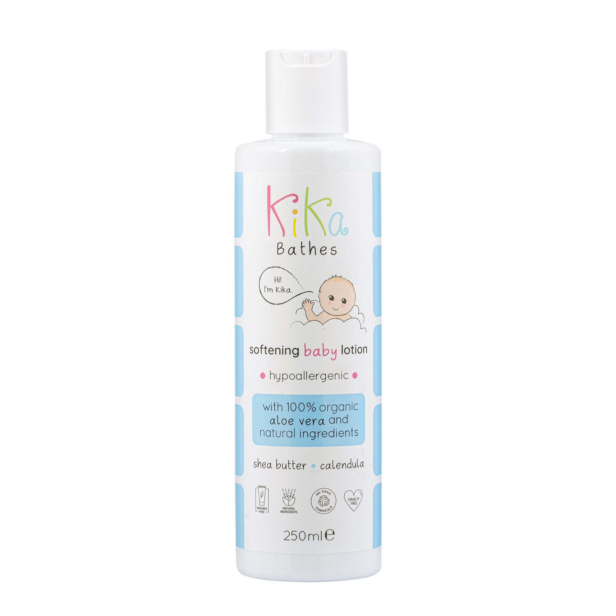 Softening Baby Lotion – Deeply Hydrating with Shea Butter, Calendula & Organic Aloe Vera (250ml)